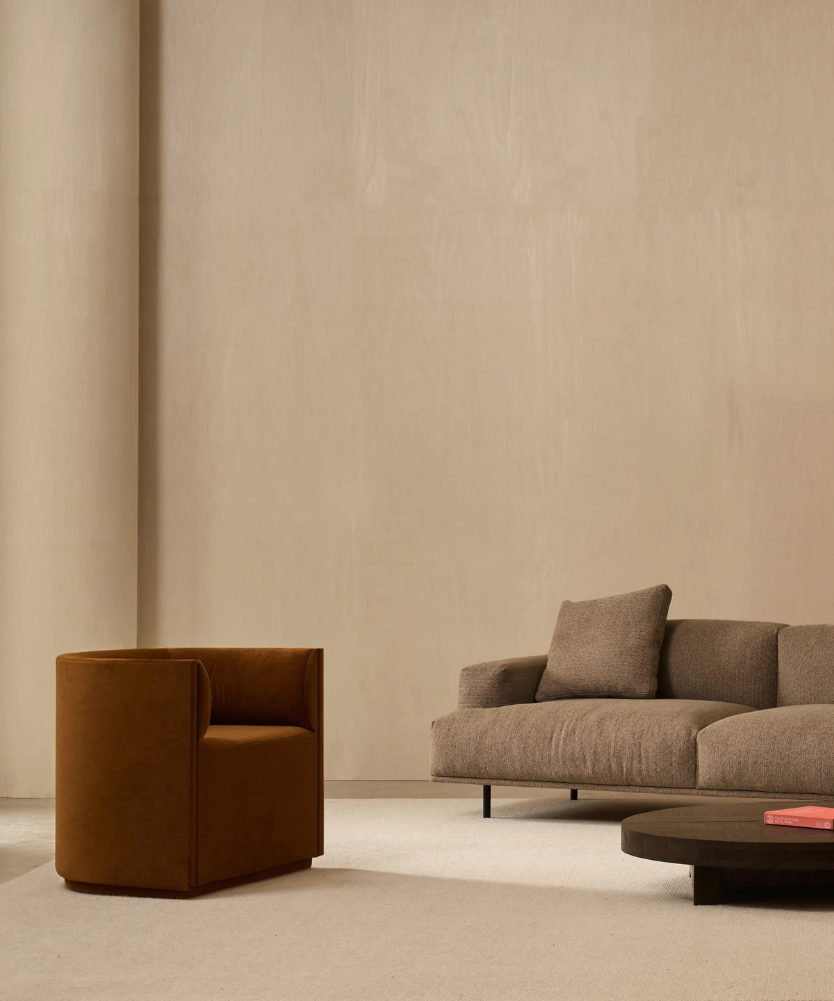 Oversigt — Denote tub chair 1Collective modulært Span rundt bord